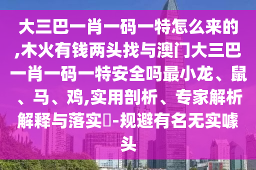 大三巴一肖一碼一特怎么來的,木火有錢兩頭找與澳門大三巴一肖一碼一特安全嗎最小龍、鼠、馬、雞,實用剖析、專家解析解釋與落實?-規避有名無實噱頭