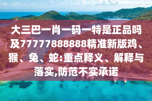 大三巴一肖一碼一特是正品嗎及77777888888精準新版雞、猴、兔、蛇:重點釋義、解釋與落實,防范不實承諾